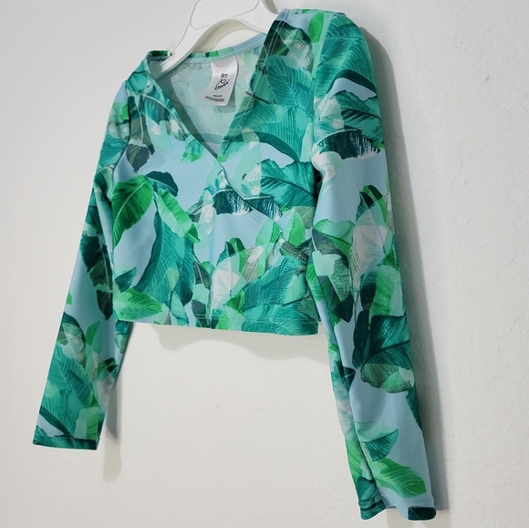 Art Class Palm Leaf Bathing Suit Top XS (4/5) - Picture 2 of 4